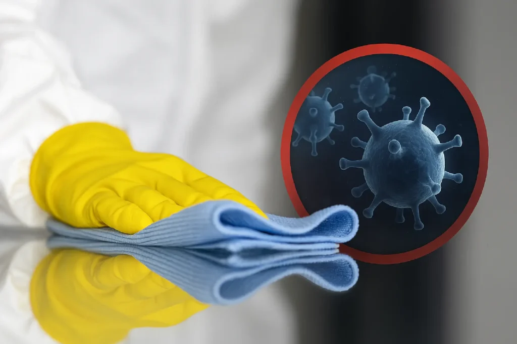 technician performing fogging disinfection in Wiltshire commercial kitchen